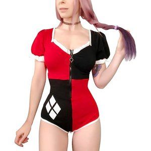 Littleforbig Cotton Romper Onesie Pajamas Bodysuit - Crazy Clown Onesie